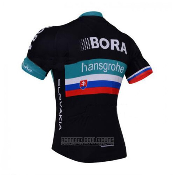 2017 Fahrradbekleidung Bora Hansgrohe Shwarz Trikot Kurzarm und Tragerhose - zum Schließen ins Bild klicken